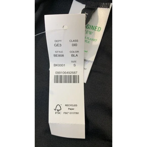 J. Crew Ribbed High Rise Cheeky Bikini Bottom Women’s Sz Small Black BE808 New! - Picture 6 of 6